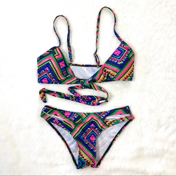 Other - Aztec Cut Out Bikini Sz M